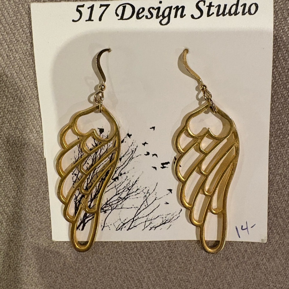 Gold Wing Earrings